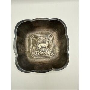 International Silver Co. Silverplated Antelope Nut Bowl # 8148